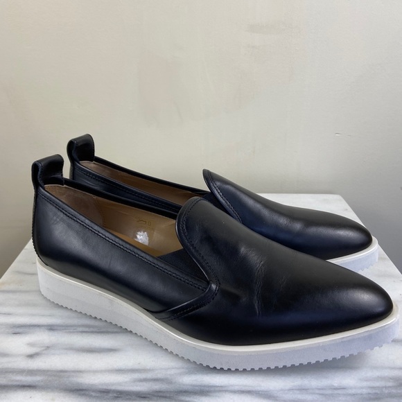 Everlane Shoes - NEW Everlane The Street Black Leather Wedge Shoes